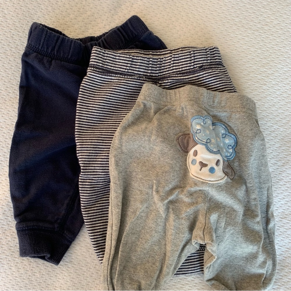 Bundle of baby sweatpants. 6M. Carters and George